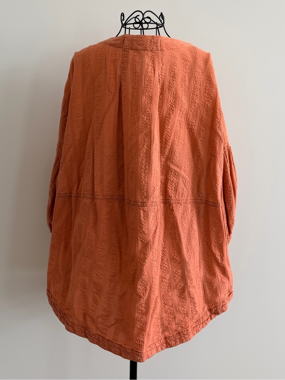 We The Free Button-Front Puff Sleeve Top - Rust - Picture 4 of 6